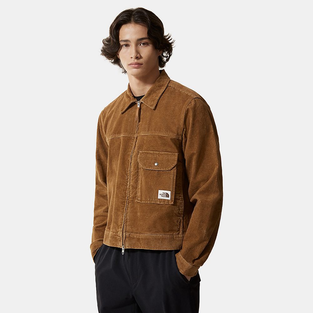 The North Face Insulated Jacket Mens Australia - The North Face Trucker Brown / Navy (DUP-784306)